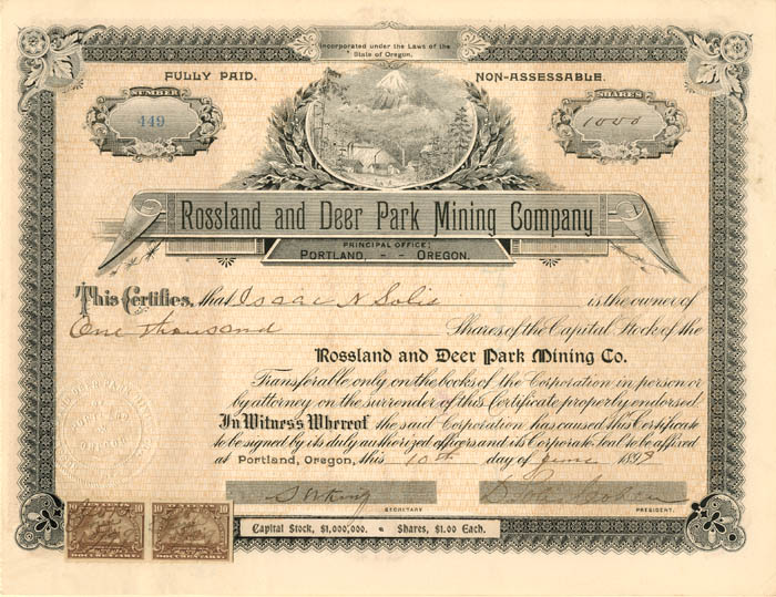 Rossland and Deer Park Mining Co.